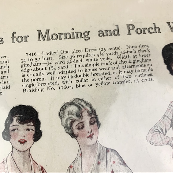 LOWEST PRICE Vintage McCall's 1923 Newspaper Sewing Dress Pages - Picture 5 of 16